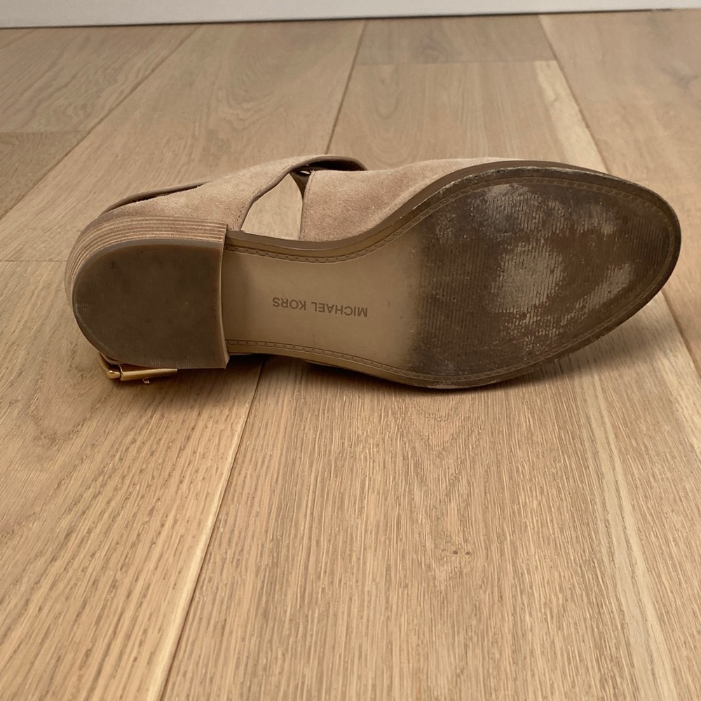 Michael Kors Taupe Ankle Boots with Buckle - Picture 6 of 10